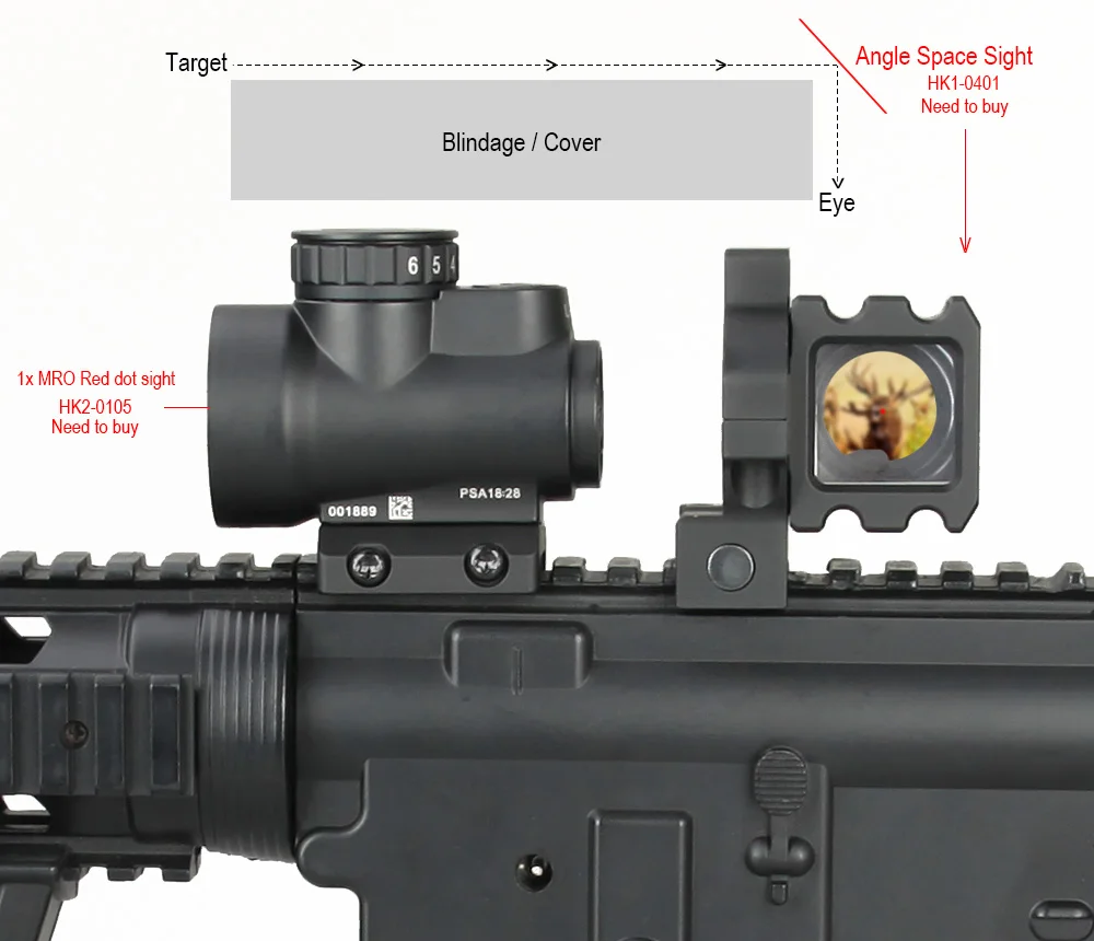 Mira de Ângulo de Dragão com Montagens de Picatinny Escopo de Arma Tática Gz10401 E.t Lunetas Riflescopes 6 Esporte e Lazer