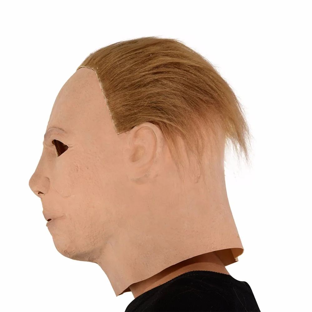 Страшная маска микаэлмайерса из фильма ужасов Хэллоуин косплей для взрослых латексные Вечерние Маски(желтая кожа