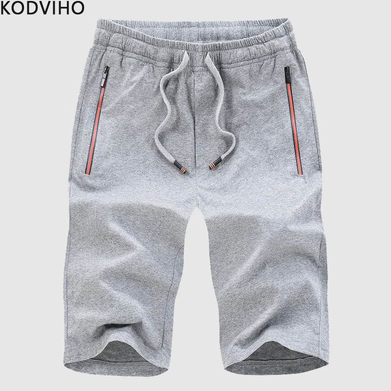 

Shorts Hombre Summer Board Short Men 2019 Fashion Knitted Thin Shorts Mens 95% Cotton+5% Spandex Sweatpants Elastic Beach Shorts