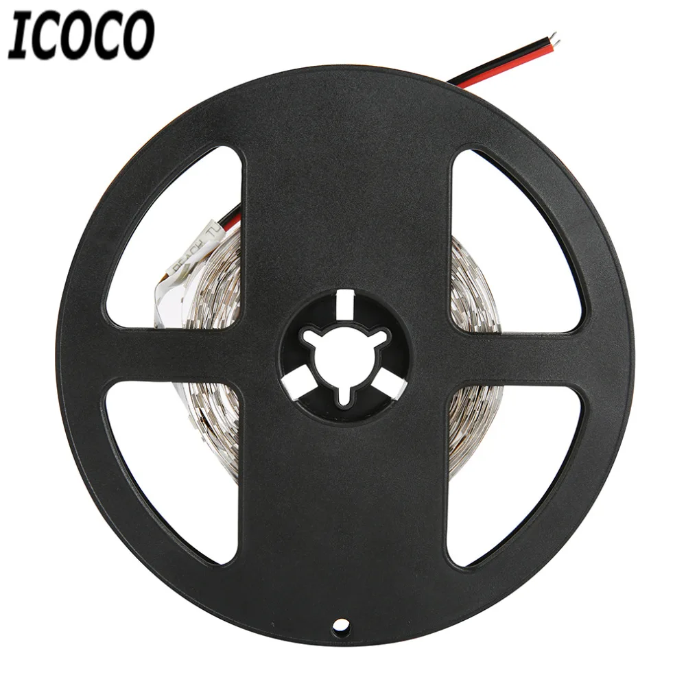 Icoco 1 шт. Multi-Функция полосы света cuttable украшения свет 5 м 16ft 3528 SMD-Водонепроницаемый гибкие DC12V LED липкая лента