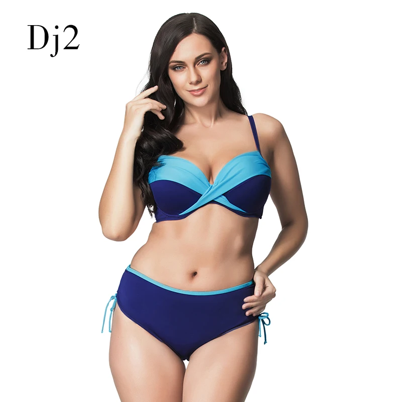 Bandeau Bikini Set Push Up 2017 Padded Plus Size Swimwear Women High Waist Bikini Swimsuit Female Sexy Bathing Suit Biquini 6XL