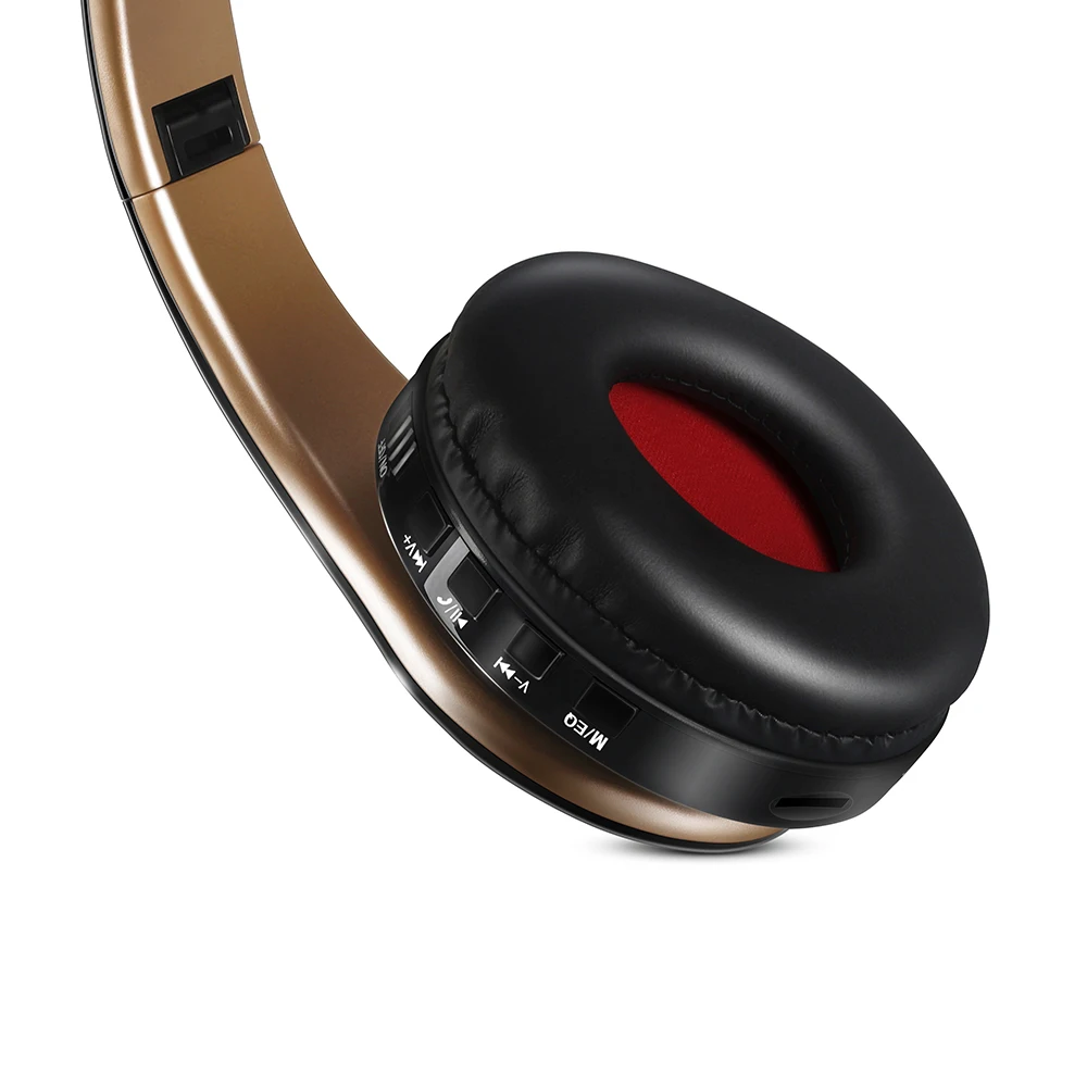 Foldable Wireless Headphones Bluetooth Headset Adjustable Stereo Earphones with Mic TF card MP3 play Headphone for mobile phone