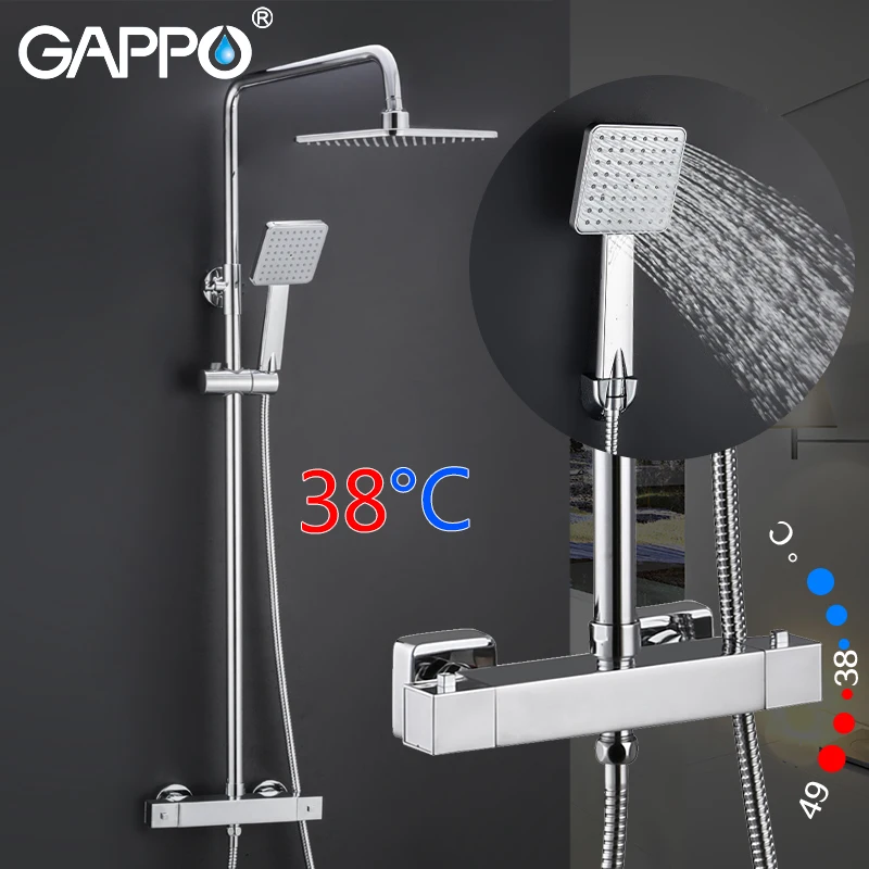 Günstig GAPPO dusche system thermostat mischbatterien dusche wasser mixer Regen badezimmer dusche wand montiert badewanne armaturen