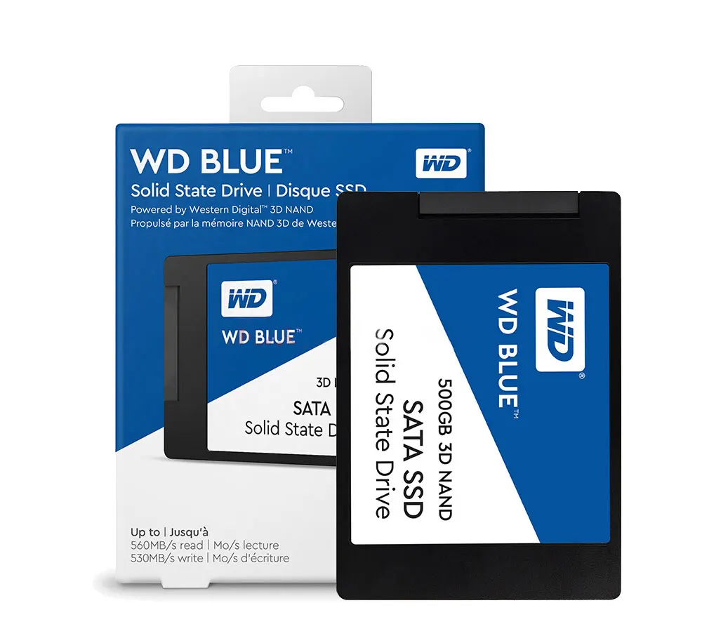 Western Digital WD Blue SSD 500gb interne твердотельный накопитель 500 GB-SATA 6 Гбит/с 2," WD Blue 3D NAND SATA SSD WDS500G2B0A