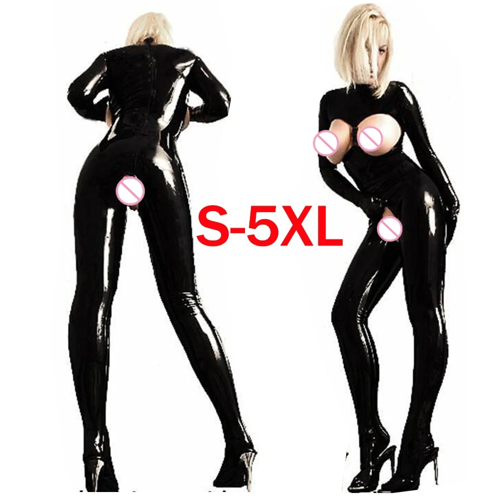 open bust catsuit