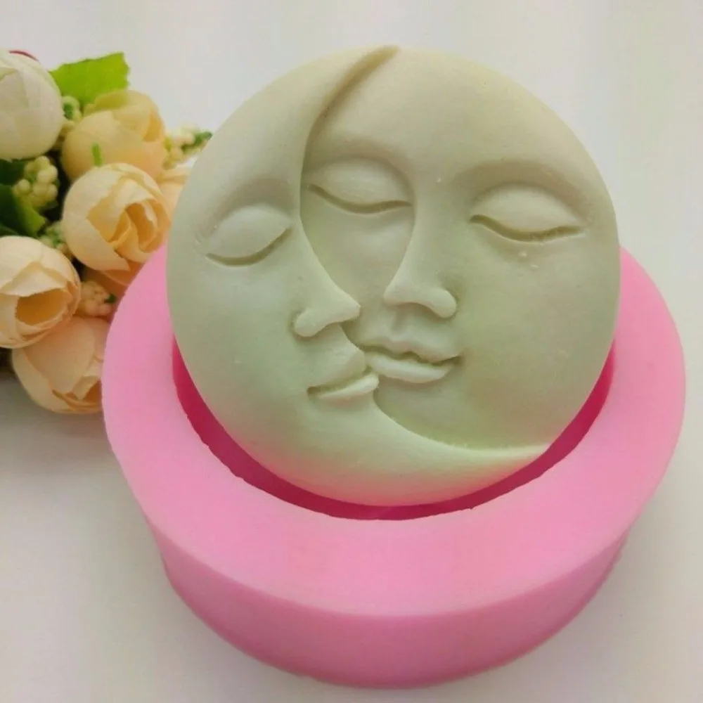 

Sun & Moon Faces Silicone Soap Molds Craft Molds DIY Handmade Soap Mould