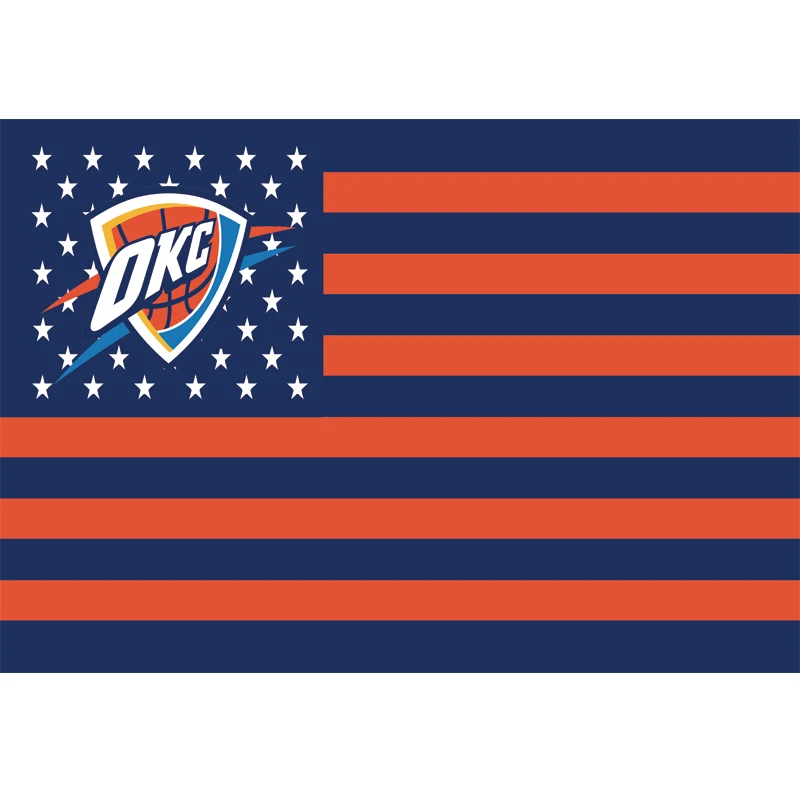 HiFlag NBA Oklahoma City Thunder Flag 3ftx5ft 100D polyester metal