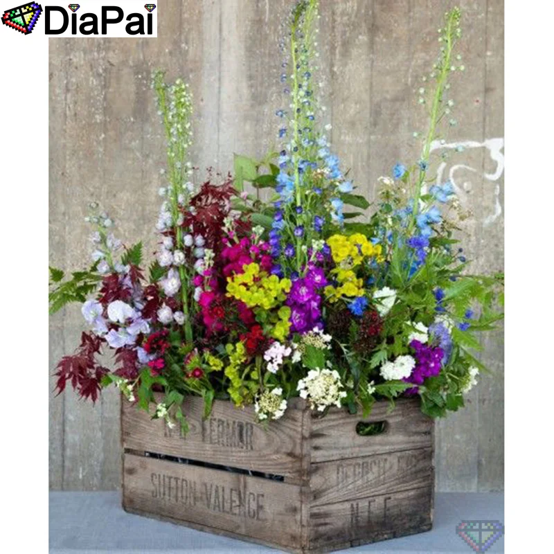 

DIAPAI 100% Full Square/Round Drill 5D DIY Diamond Painting "Flower landscape" Diamond Embroidery Cross Stitch 3D Decor A20503