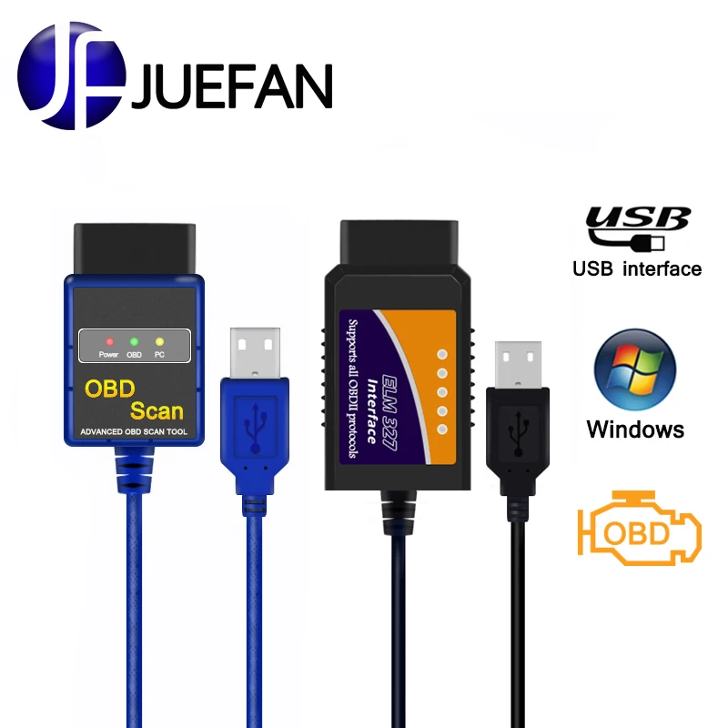 Популярный автомобильный детектор USB интерфейс ELM327 v1.5 OBD 2 автоматический