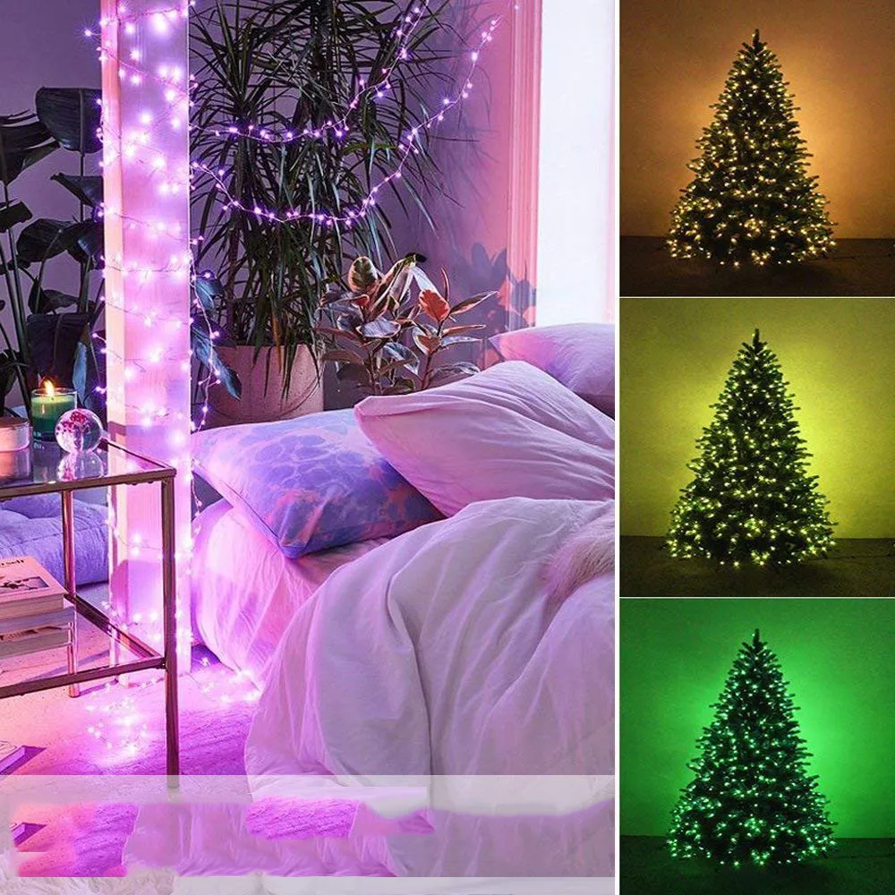 Бренд Высокое качество Рождественский Декор гирлянды электрические подключаемые многоцветные светодиодные лампы 100 Прямая поставка