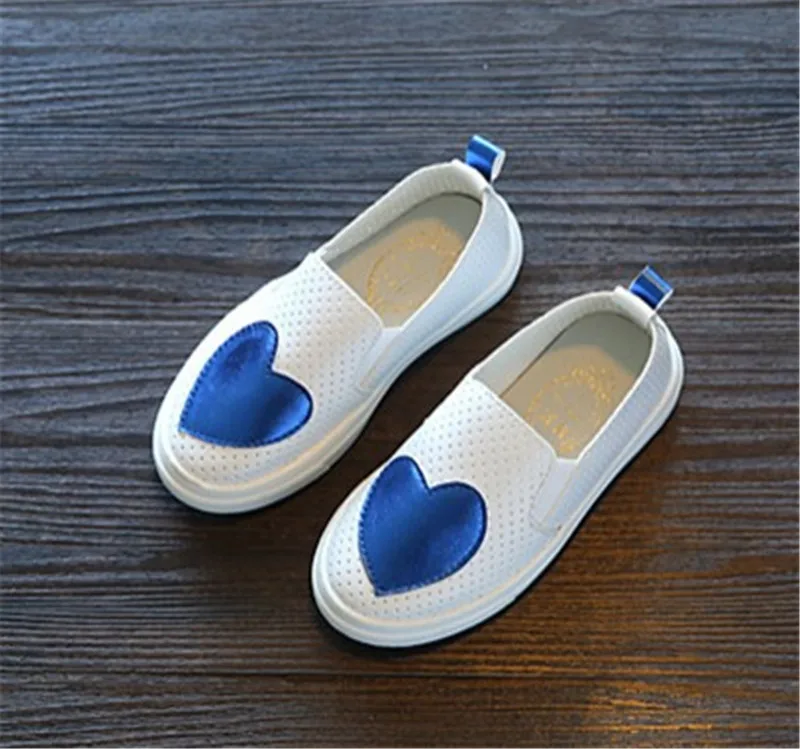 Xinfstreet/детская обувь; Повседневная дышащая обувь без шнуровки с милым принтом на плоской подошве для девочек; размеры 21-36 - Цвет: 01