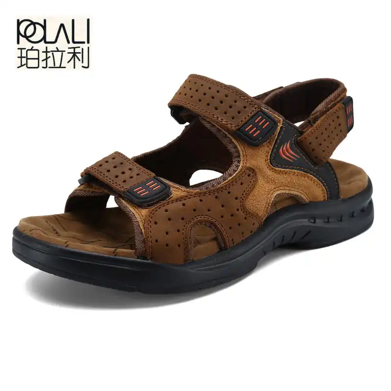 POLALI Sandalias de piel auténtica estilo inglés para hombre, calzado de  piel de vaca, X1376 35|sandal style|sandals genuine leathersandals male -  AliExpress