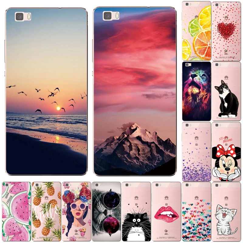 

THREE-DIAO For Huawei P8 Lite Case Cover Soft Silicon TPU Case FOR Huawei P8 Lite Phone Protective Back Huawei P8 Lite 2015 Case