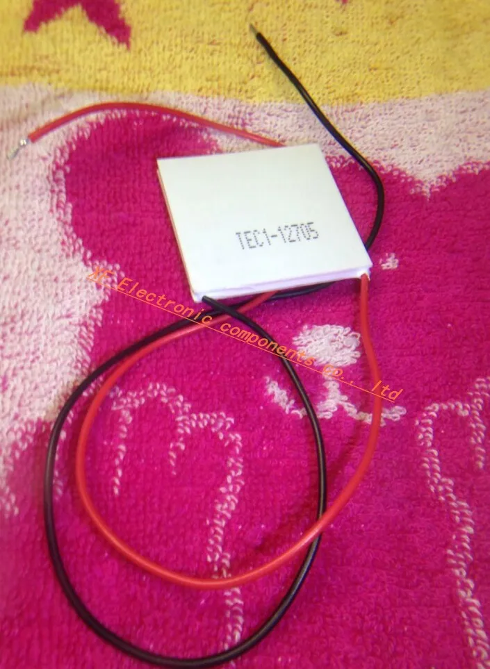 

Free shipping 20pcs/lot TEC1-12705 Thermoelectric Cooler Peltier 12705 12V 5A Cells TEC12705 Elemente Module Best quality.