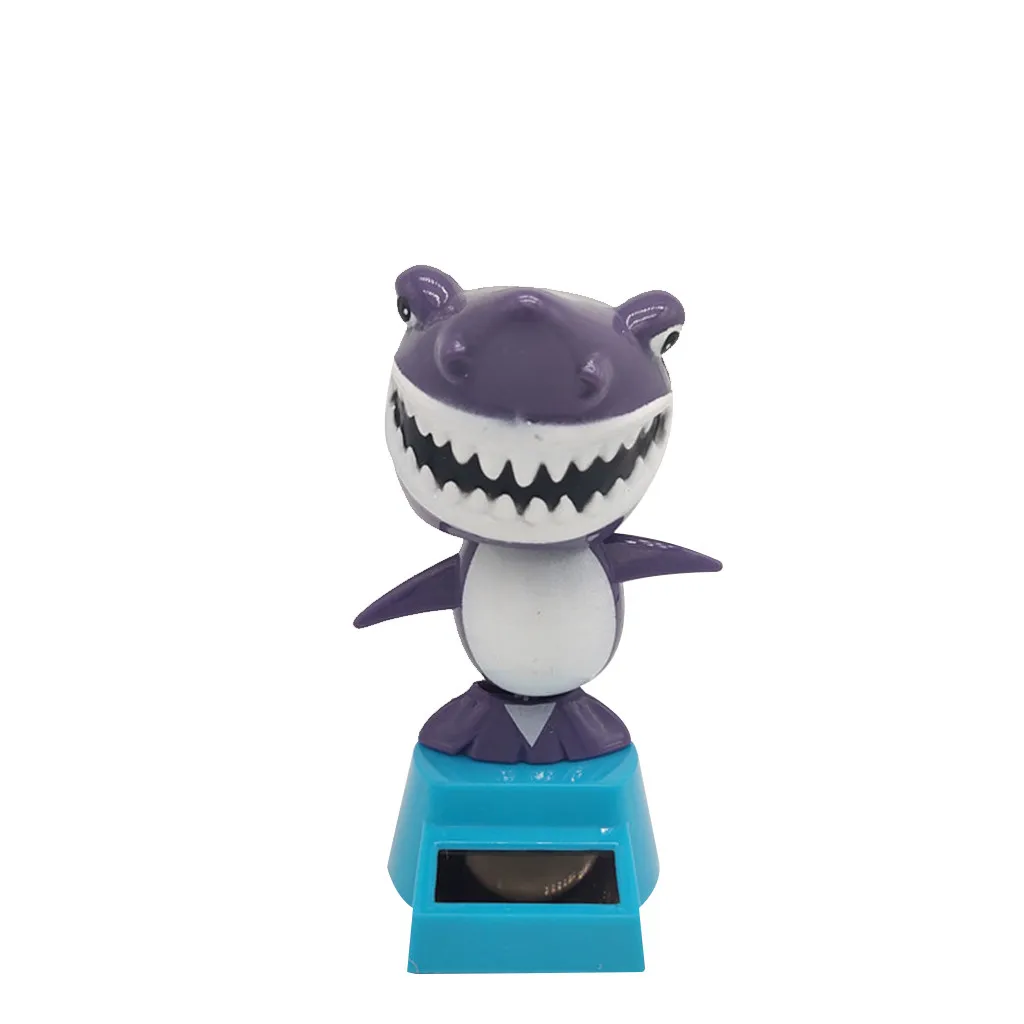 Солнечная приведенная в действие Танцы Акула качается неваляшки подарок для украшения автомобиля Новинка Веселые танцующие игрушки на солнечных батареях игрушечные акулы для детей 4,0 - Название цвета: PP