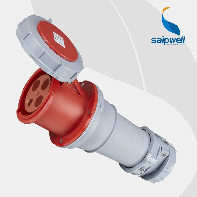 

Wholesale Saipwell 32A 400V 4P (3P+E) EN / IEC 60309-2 cee plug and socket Heavy duty IP67 waterproof industrial socket SP1450