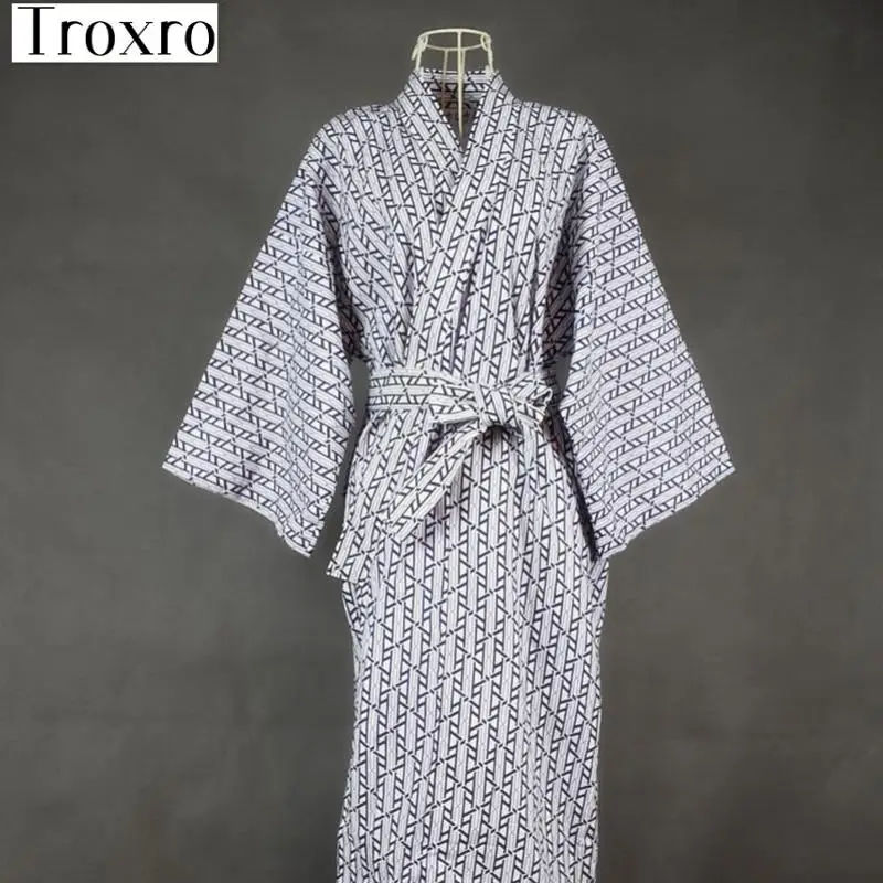 Bathrobe Men Half Robe Regular Sleeve Bathrobes Man Cotton Couple Set