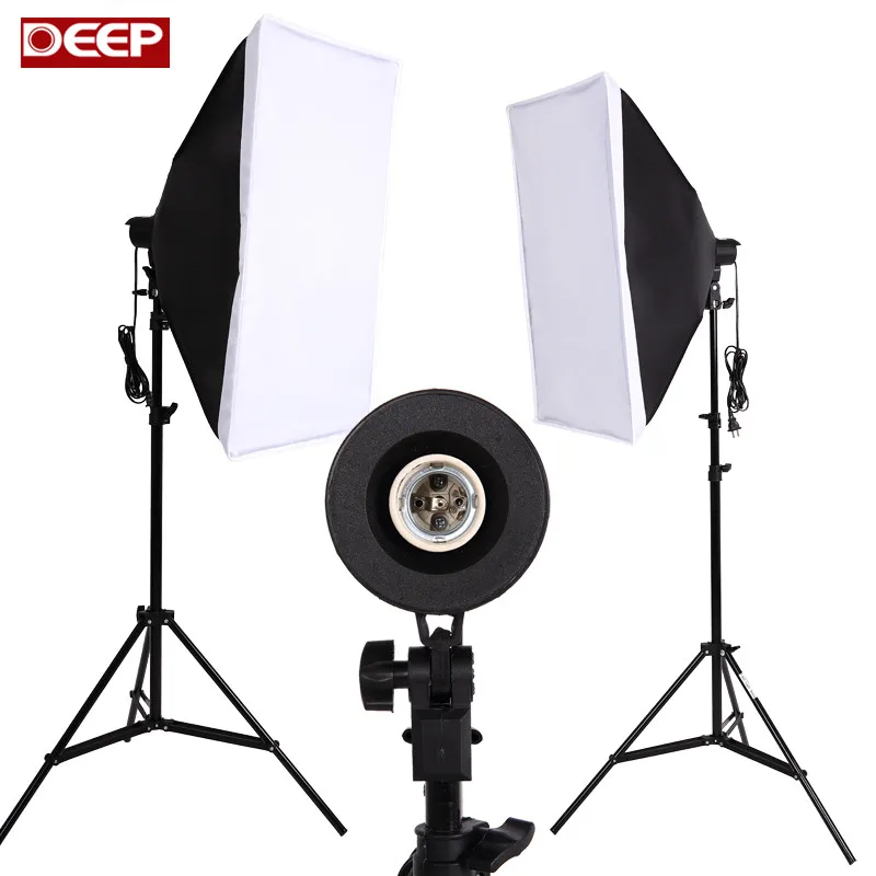 

Photography Light Photo Studio Accessories Studio Softbox Continuous Lighting Kit Camera Photo 2 Light Stand 2 Softbox