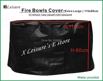 

Fire Pits Cover ,Extra Large size Protective cover for Fire Pits,Fire Bowls,Fire Baskets Cover --43.3"/110X60CM Free shipping