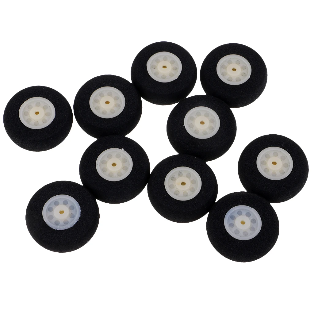 10pcs 30mm 40mm 50mm sponge wheel rc airplane aircraft wheels foam wheels tire