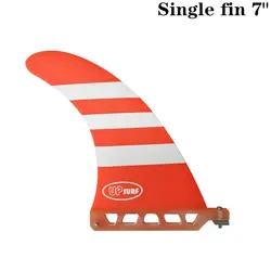 Серфинга Longboard плавники для серфинга одиночный плавник 7 "серфинга синий/красный цвет плавник для серфинга 7 Длина