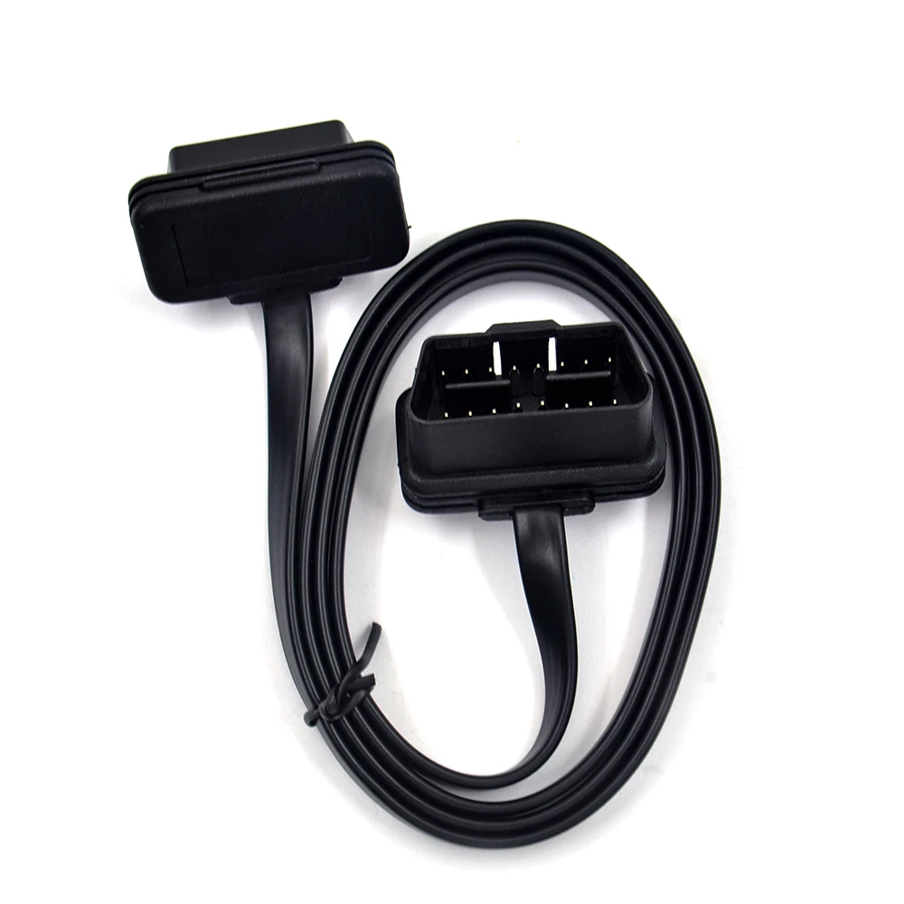 100 см 60 плоский тонкий как лапша OBD2 OBDII OBD 16Pin ELM327 штекер гнездо удлинитель для