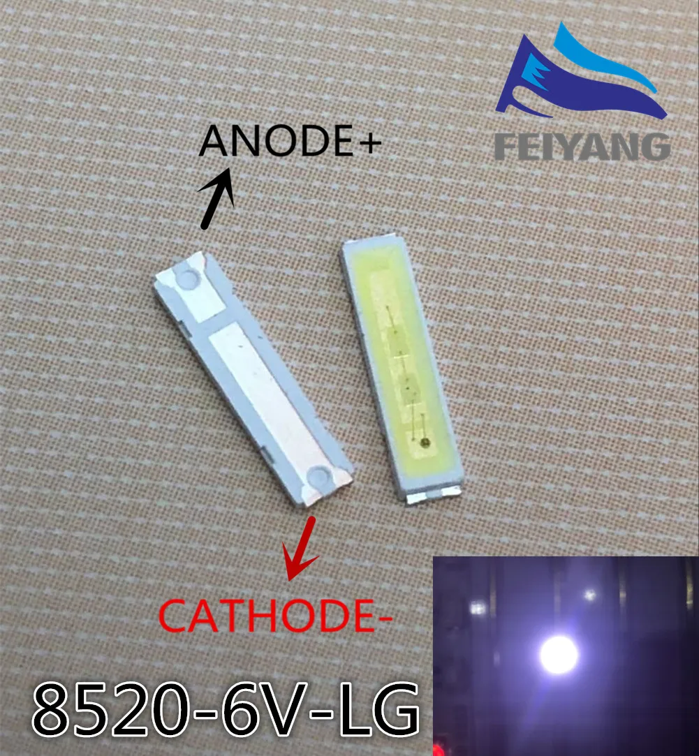 100 шт. для LG SMD 8520 LED 50 шт./лот Innotek подсветка 6 в холодный белый ТВ применение|Диоды| |