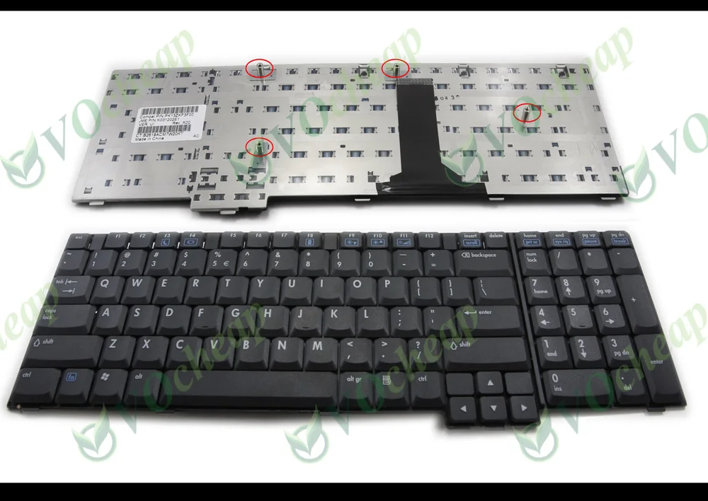New US Notebook Laptop keyboard for HP Compaq NX9420 NX9440 NW9440 Black - 409911-001 K031202E1 409913-001 K031202A1 PK13ZKF3F00 |