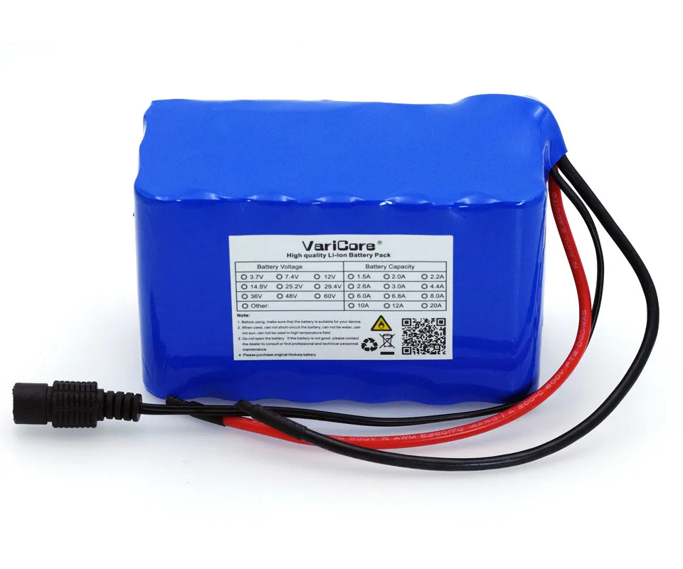 

VariCore 24V 6Ah 6S3P 18650 Battery 6000mAh Electric Bicycle Moped /Electric/Li ion Battery Pack with 25.2 v BMS Protection