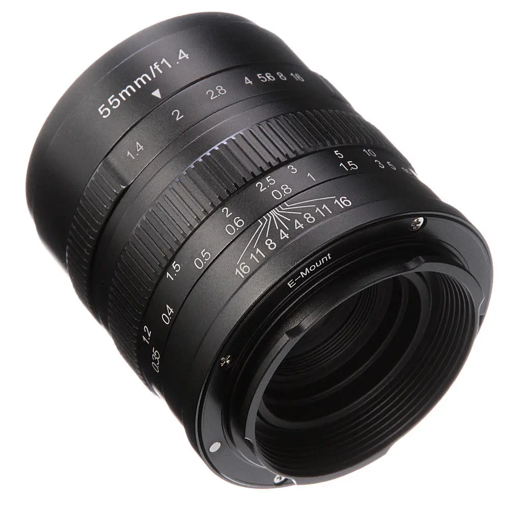 Профессиональный 55 мм F/1,4 большой апертуры портрет ручной фокус APS-C объектив для sony E-mount A6500 A6300 NEX-7