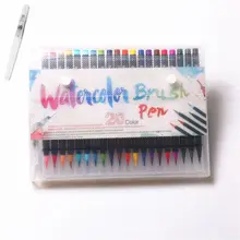 20 цветов мягкая кисть каллиграфия ручка акварельный маркер кисть художественные маркеры мультяшный Дизайн Эскиз манга графическое рисование