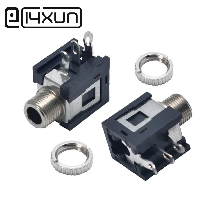 

EClyxun 2pcs 3.5mm Mono jack 3.5 mm 3Pin Audio Connector Headset PJ-376M DIP Headphone DIY Parts