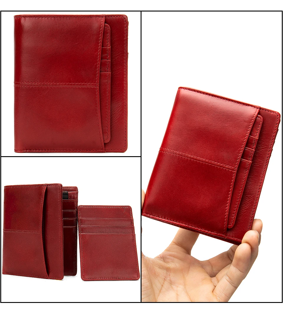 Small Women's Wallet Male Wallets for Credit Card Leather Genuine Purse for Men Card Holder Short Clutch Money Bags 24