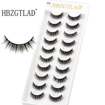 

NEW 10 pairs 100% Real Mink Eyelashes 3D Natural False Eyelashes 3d Mink Lashes Soft Eyelash Extension Makeup Kit Cilios
