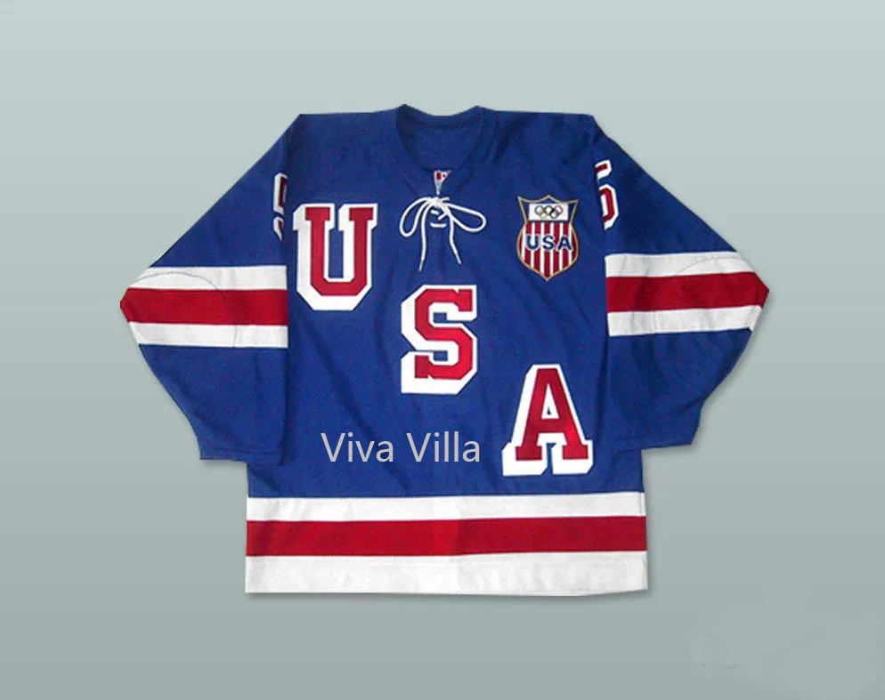 

1960 USA Hockey Jerseys Herb Brooks 5 Ice Hoceky Jersey Stitched Embroidered Men Hockey Jersey With Patch Viva Villa