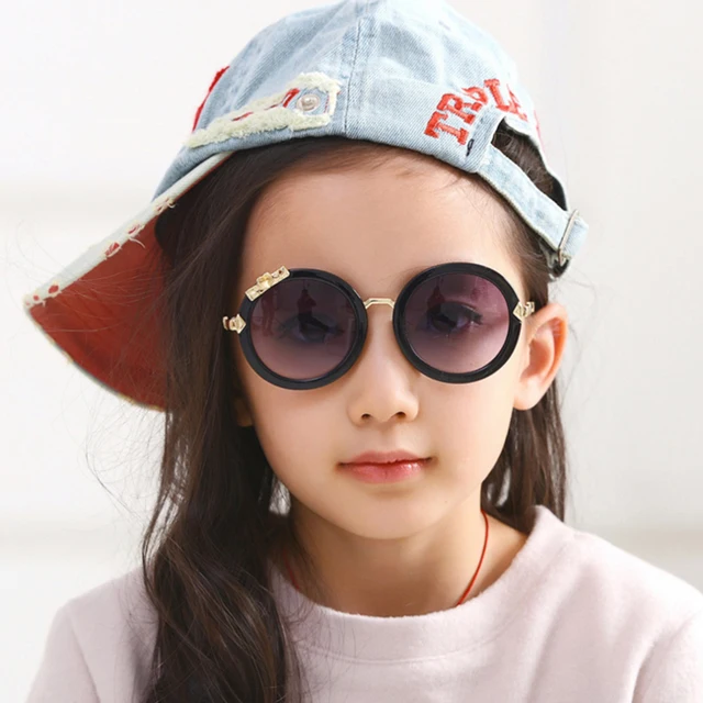 Luxury Brand Designer 2017 Kids Round Sunglasses Children Girls Cute