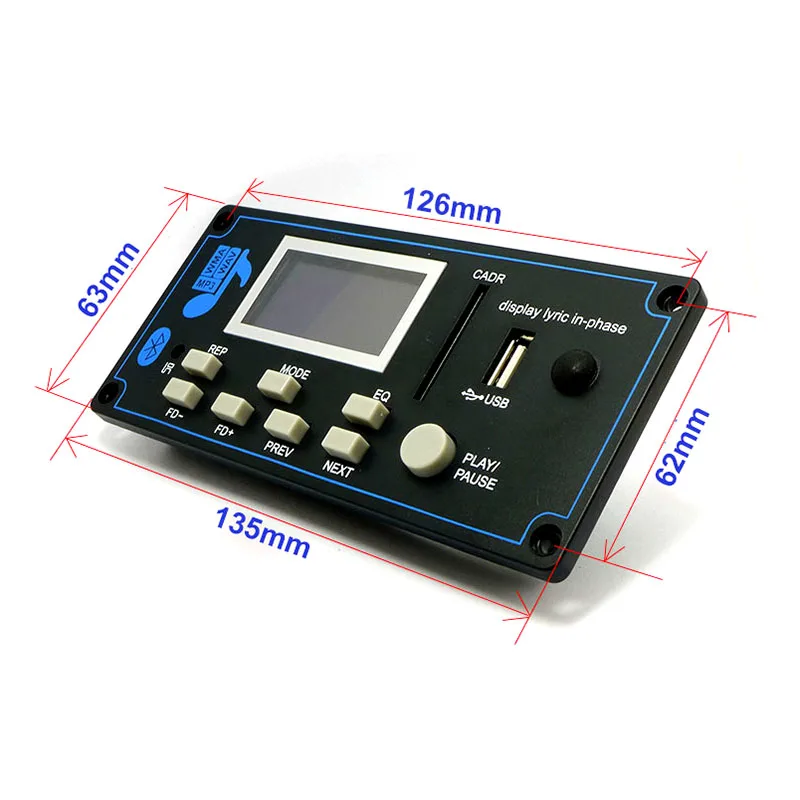 Плата декодирования MP3 с ЖК дисплеем 12 В|mp3 decoder board|bluetooth mp3 decoding boardmp3 |