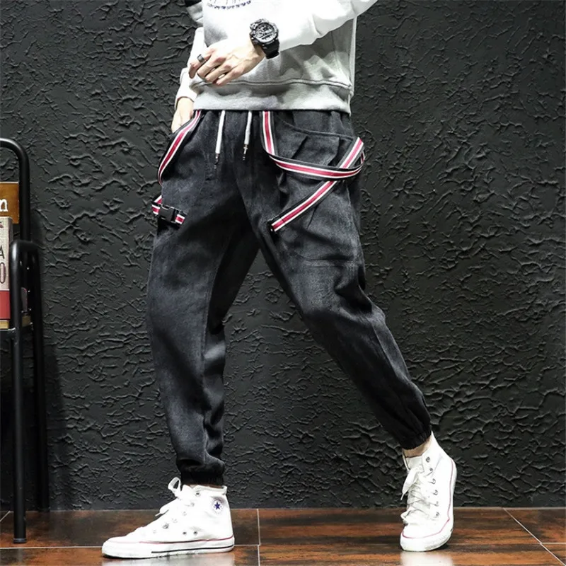 Men Pants Plus Size Hip Hop Trousers Men Pants Spring New Corduroy Cargo Pants Men Jogger Japanese Streetwear Joggers Pants