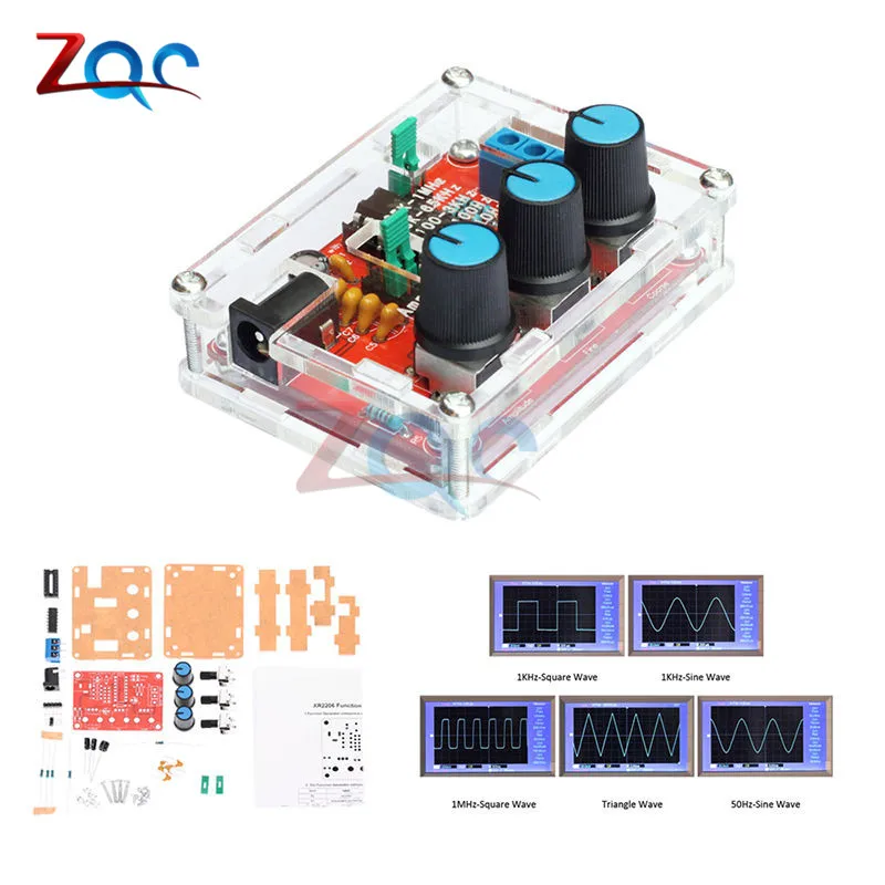 XR2206 Функция генератор сигналов DIY Kit синуса Треугольники меандр 1 Гц-1 мГц DDS