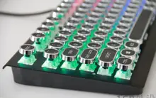 104 RGB панк машинки колпачки алюминиевого сплава игровой mehanical клавиатура outemu синий переключатели
