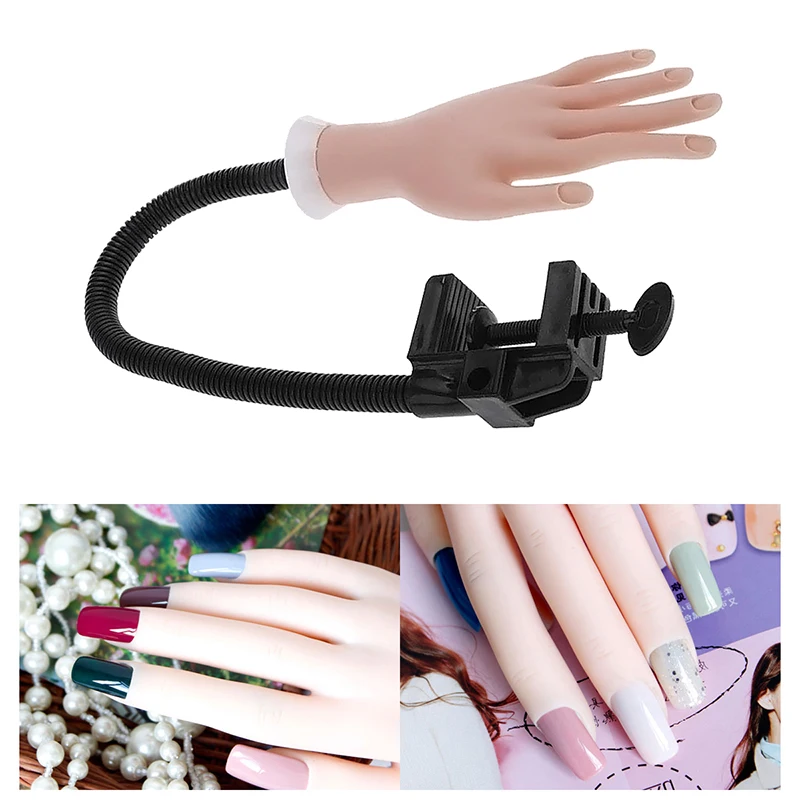 

1pc Flexible Nail Art Fake Hand for Nail Painting Nail Art Equipment Mannequin Model Training Practice Tools