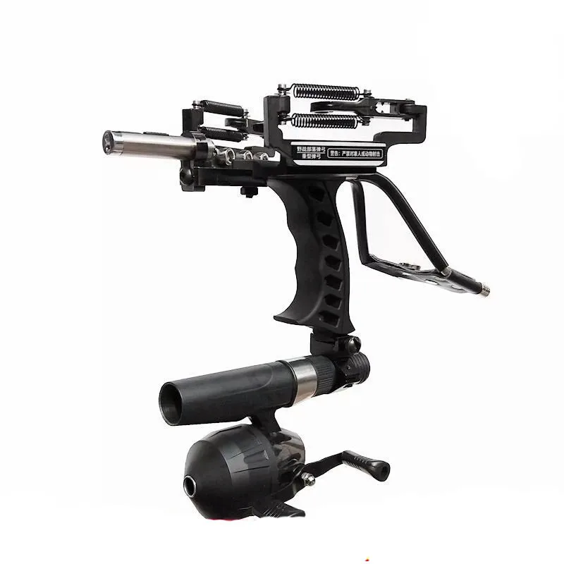 

2017 Free shiping super strong Slingshot Hunting caza Powerful Catapult with wrist silver Alloy Sling Shot and send gifts