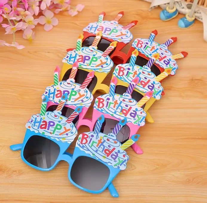 Счастливые очки на день рождения веселые праздничные свечи воздушные шары для