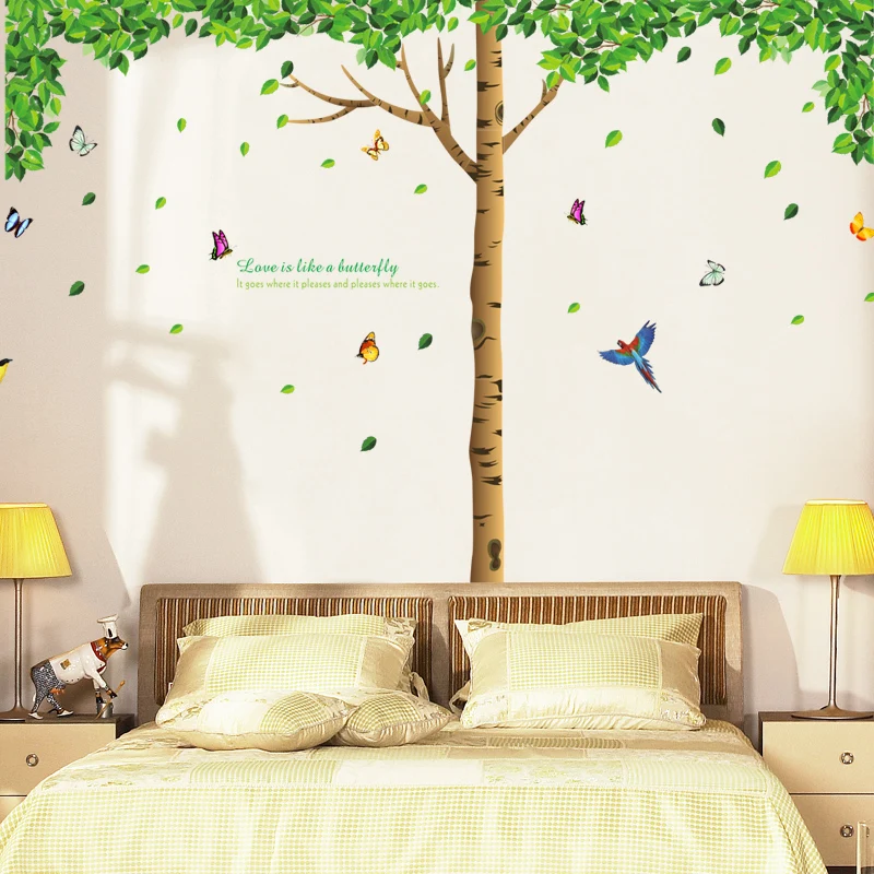 Extra Larg Tree Bird пасторальный задний фон для гостиной спальни Съемные Виниловые