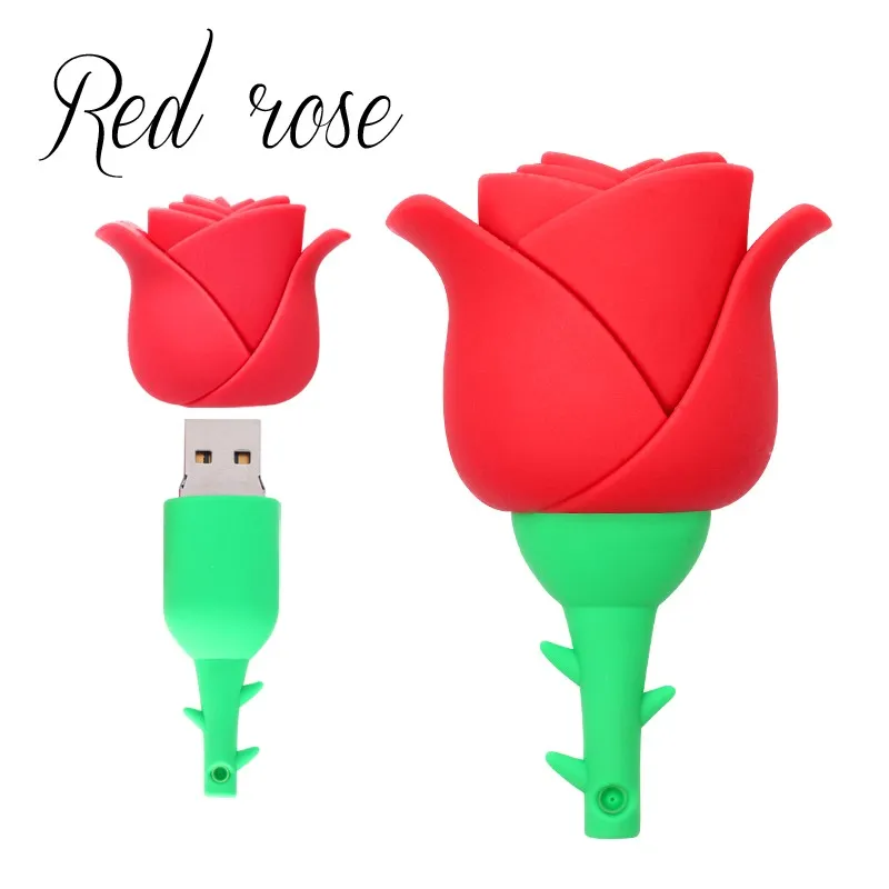 Цветок USB флэш-накопитель Drive16GB модное розовое 8 GB USB флешки 32 ГБ, 64 ГБ памяти привода лучший подарок для девушки женские