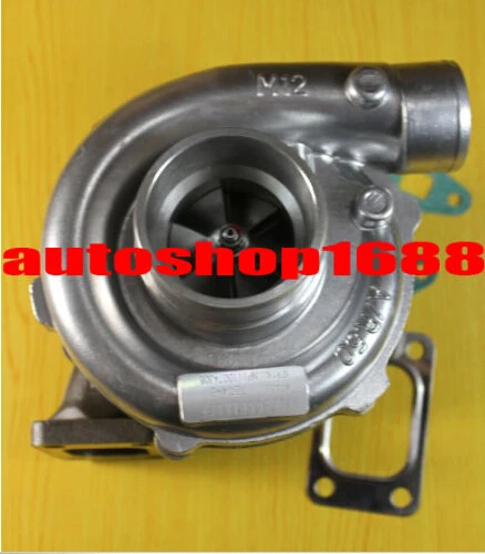 

T3T4-2 T3 T4 a/r.50 a/r.63 T3 flange 5 bolts water and oil cooled 300-400hp 360 degree thrust Journal bearing turbo turbocharger