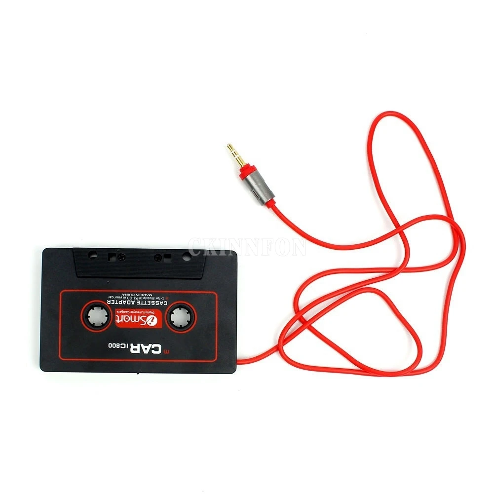 100 шт./лот 3,5 мм AUX автомобильный аудио Кассетный адаптер передатчики для MP3 IPod CD MD iPhone
