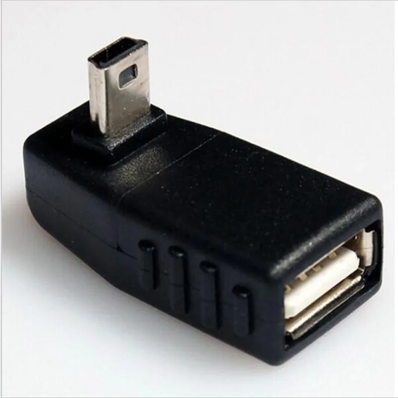 

Mini USB Male to USB Female 90 degree Left Angle Converter Connector data Sync OTG Adapter for Car MP3 MP4 Tablets Phones U-Disk