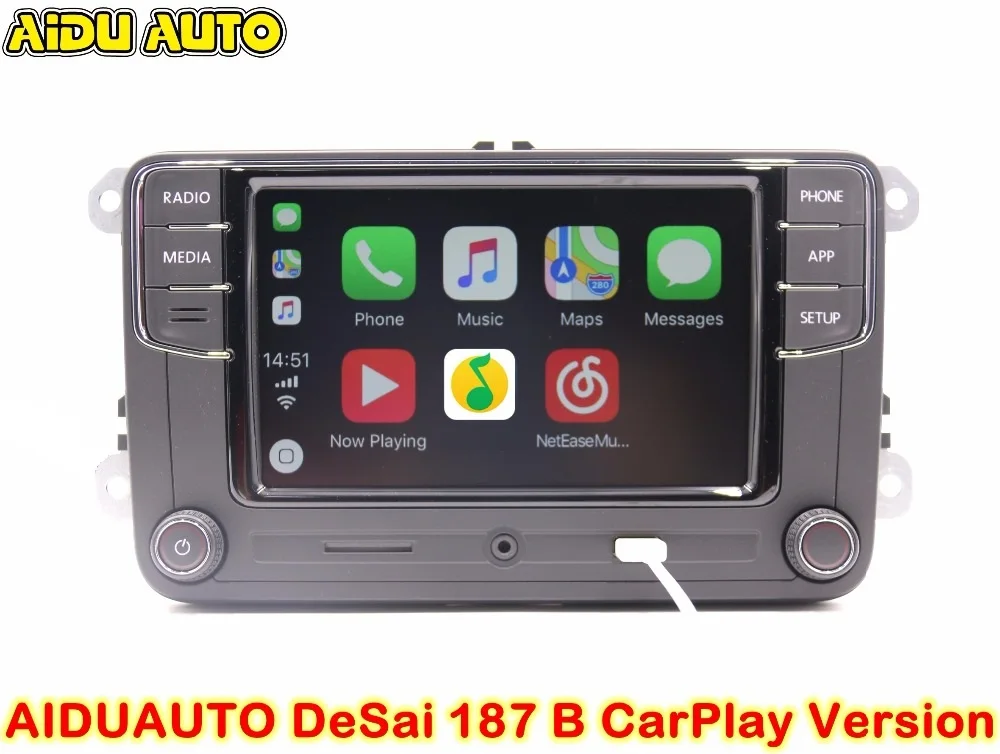 RCD330 RCD330G Plus Carplay MIB радио для автомагнитола VW Golf 5 6 Jetta MK5 MK6 CC Tiguan Passat B6 B7 поло touran 6RD035187B Mirrorlink 1 ГБ