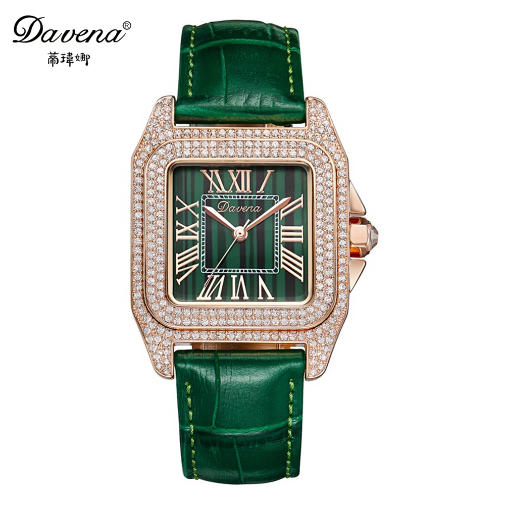 

2018 New Luxury Bling Crystal Women Best Rhinestone Watch Ladies Elegant Fashion Casual Quartz Wristwatch Famous Davena 31269